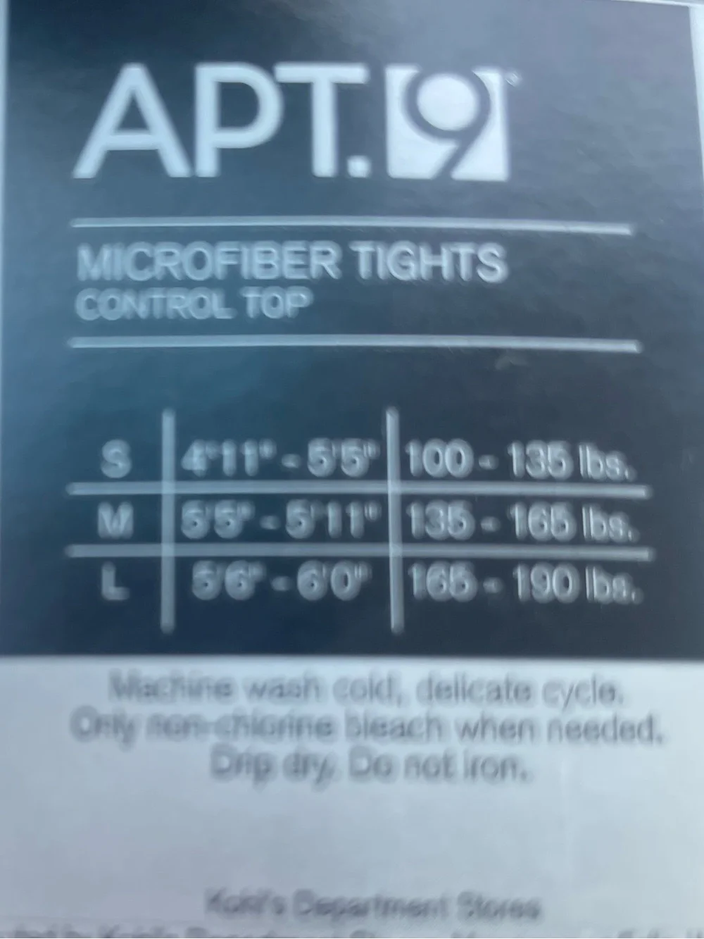 Apt. 9 Women's Microfiber Browm Tights control top size medium